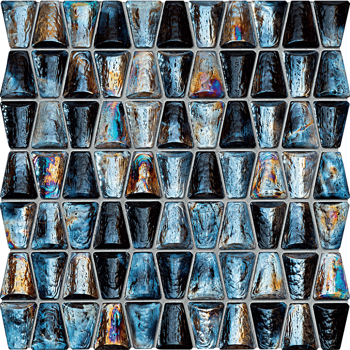Wand Mosaik Drops glass Grau 30,4x30,6 Gat.1