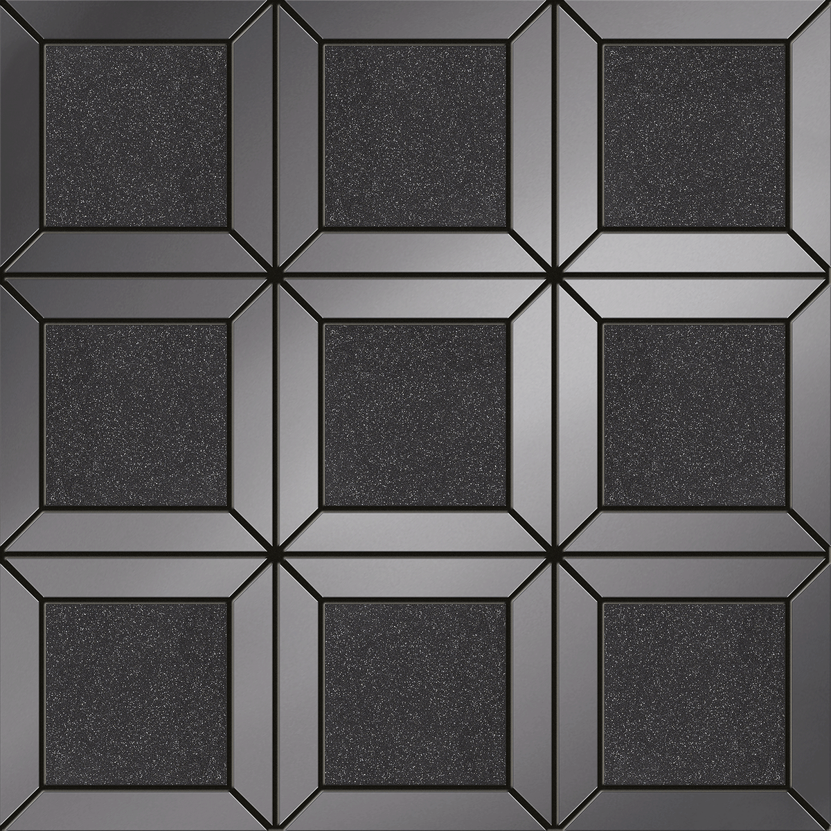 Wand Mosaik Lucid square black 29,8x29,8 Gat.1